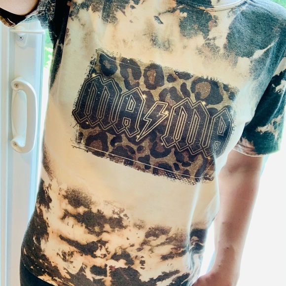 NEW!!!! MAMA bleached leopard tee 🐆 S-XL - Picture 2 of 3